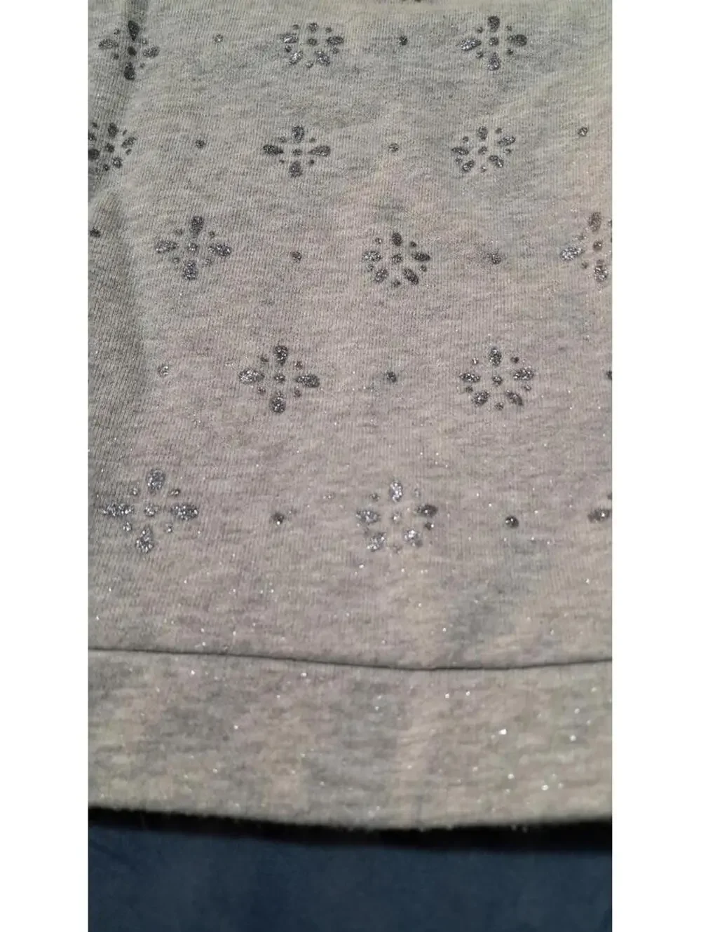CARTERS GIRLS SIZE 3T‎ Grey Sweatshirt Glitter Long Sleeves